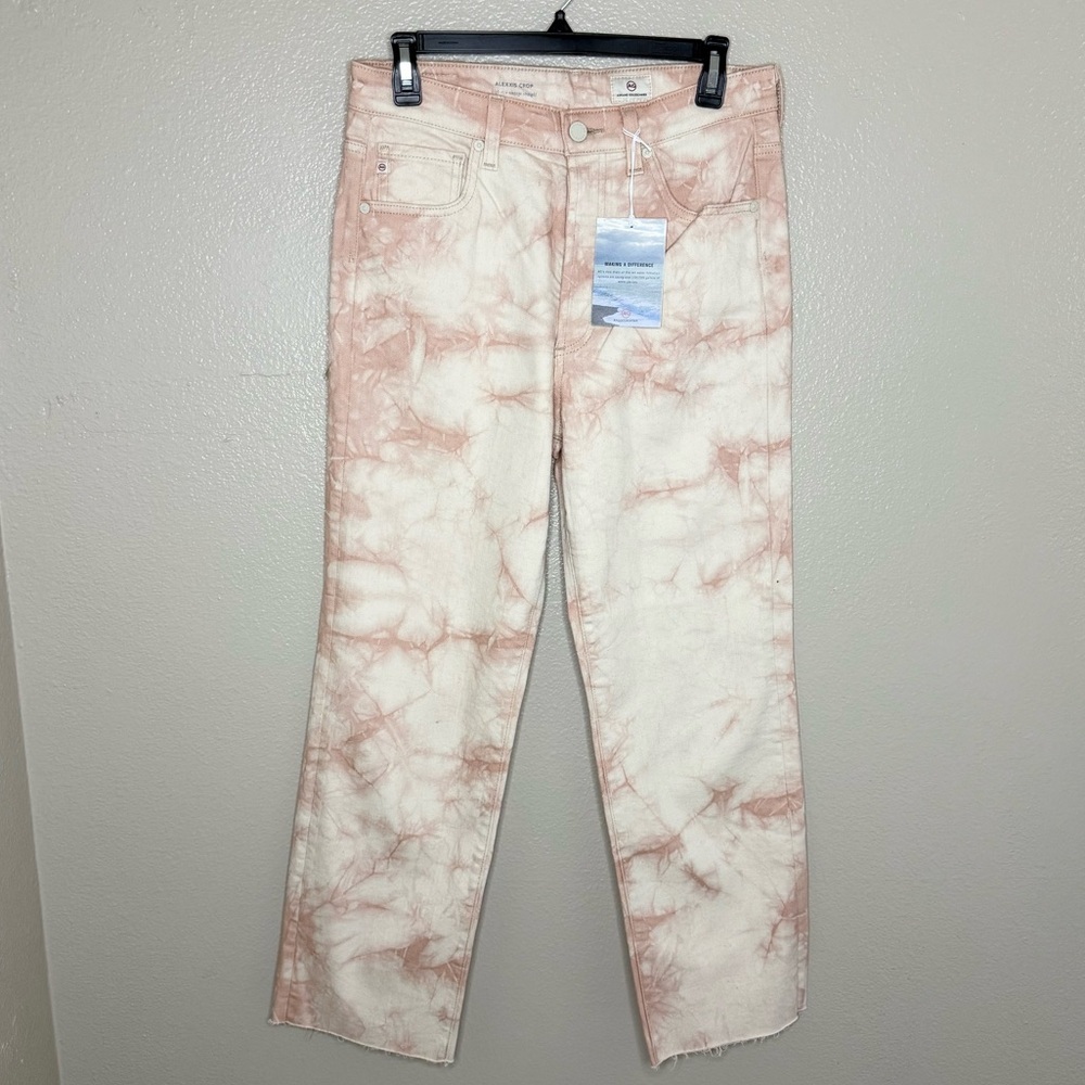 AG Alexxis Mauve Orchid High Waist Straight Leg Crop Jeans - Sz 30, NWT - Picture 6 of 16
